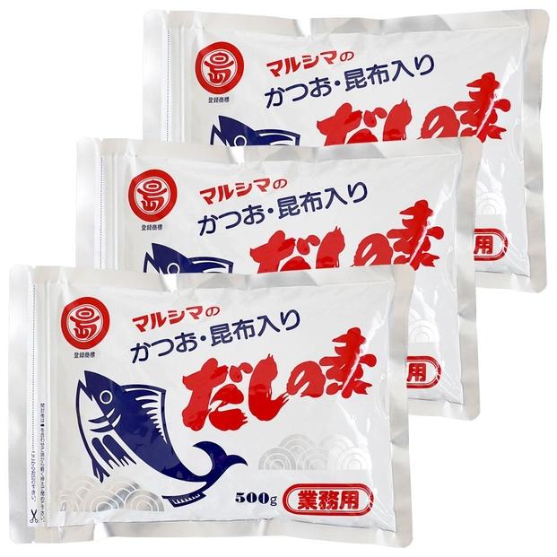 小豆島 丸島醤油 マルシマだしの素 業務用500g袋（10g×50袋）3袋