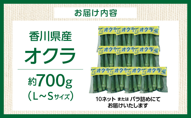 オクラ 約700g |オクラ 野菜 ネバネバ 旬の野菜 旬 季節の野菜 季節 贈答 贈り物 ギフト プレゼント おすそ分け グルメ お取り寄せ 人気 おすすめ 特産 特産品 生鮮食品 香川県 三木町 |_mk006-121