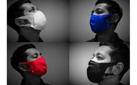 スポーツマスク（伸縮素材使用の日本製マスク）紳士用ホワイト×２枚＋紳士用ブルー×1枚セット|紳士用 スポーツ スポーツマスク 速乾性 消臭機能付き 日本製 ギフト プレゼント 職人 手作り 香川県 伸縮素材 国内 国産 レガン おすすめ|_mk020-032