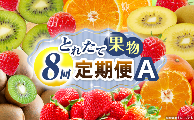 とれたて果物 8回定期便A 果物 フルーツ 果物定期便 フルーツ定期便 定期便 いちご キウイ デコポンみかん 濃厚 旬の果物 定期 人気 おすすめ 贈答 贈り物 青果物 糖度 香川県 _mk165-t084
