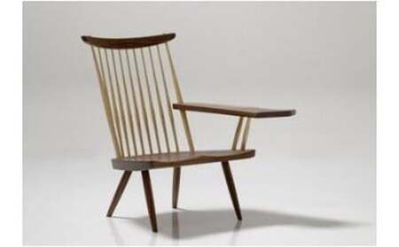 ＣＮ103　ラウンジアーム(左肘掛け付き)（ｼﾞｮｰｼﾞﾅｶｼﾏ椅子ｼﾘｰｽﾞ）（高松市共通返礼品）|椅子 左肘掛け付き 広い座面 表情豊かな片肘 香川県 三木町|_mk009-003