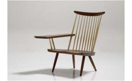 ＣＮ103　ラウンジアーム(右肘掛け付き)（ｼﾞｮｰｼﾞﾅｶｼﾏ椅子ｼﾘｰｽﾞ）（高松市共通返礼品）|椅子 右肘掛け付き 広い座面 表情豊かな片肘 香川県 三木町|_mk009-002