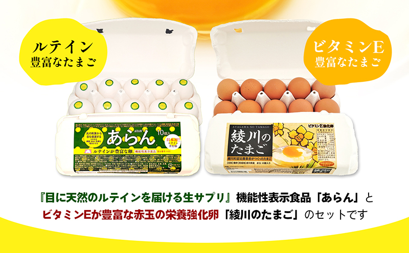 あらんと綾川のたまご（10個入り）各3パック入り 食品 栄養 健康 見える 改善 色鮮やか 吸収 サプリメント くせがない 生鮮食品 ぼやけて見える 