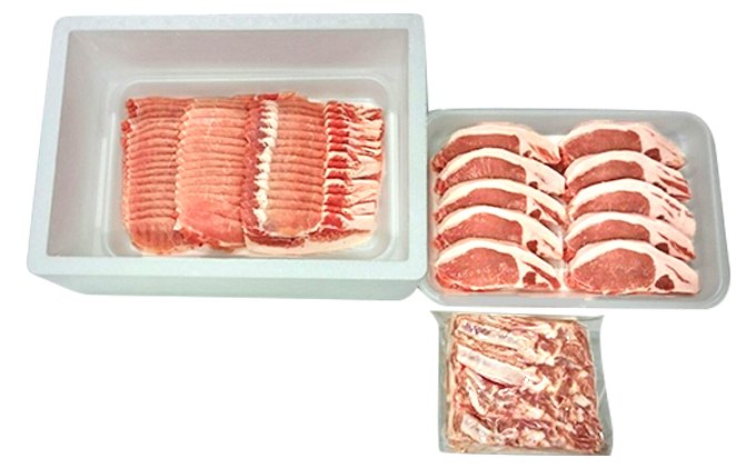 讃岐もち豚 ローススライス・テキカツ・ブロック 各1kgセット お肉 豚肉 