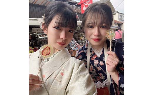 こんぴら路地裏着物レンタル 着物着付け体験+ヘアセット 着物 着付け 和服 和装 旅行 体験チケット 思い出 記念 チケット レジャー F5J-975