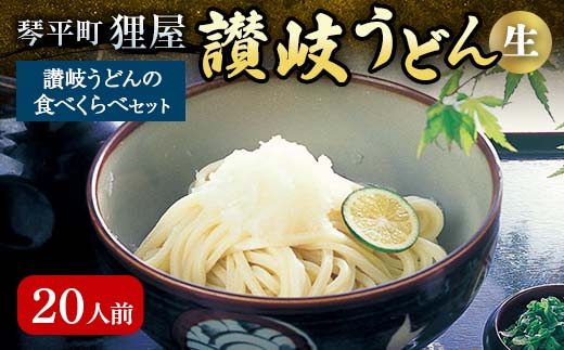 讃岐うどんの食べくらべセット20人前 本場 さぬきうどん 生 うどん 麺 生麺 食べ比べ ぶっかけ 釜揚げ つゆ うどんつゆ かけつゆ 食品 名産品 ギフト 贈り物 四国  F5J-353