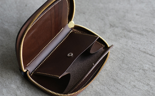 ファスナーウォレット 手のひらサイズ ミディアムサイズ ラウンドファスナーウォレット （グリージオ） F5J-1047