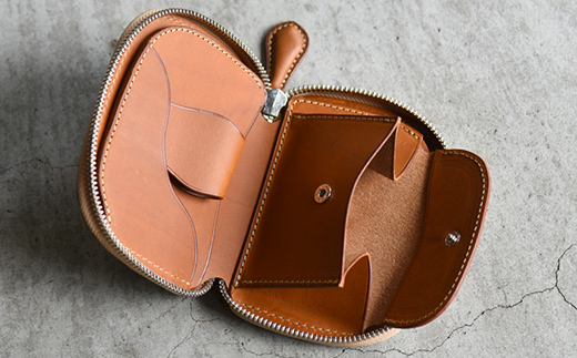 ファスナーウォレット 手のひらサイズのブッテーロ ショートサイズラウンドジップウォレット （キャメル） F5J-1051