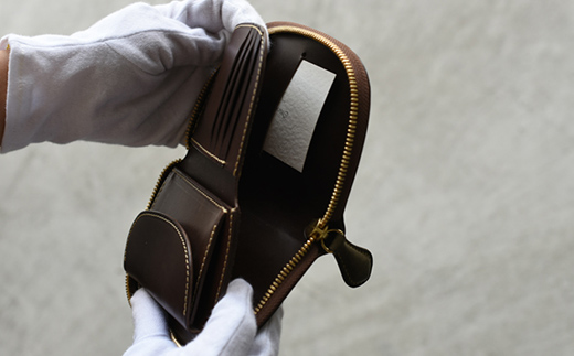 ファスナーウォレット 手のひらサイズ ミディアムサイズ ラウンドファスナーウォレット （グリージオ） F5J-1047