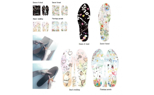 グラフィックインソールSOKO セットC（おしゃれな中敷）【C-1】