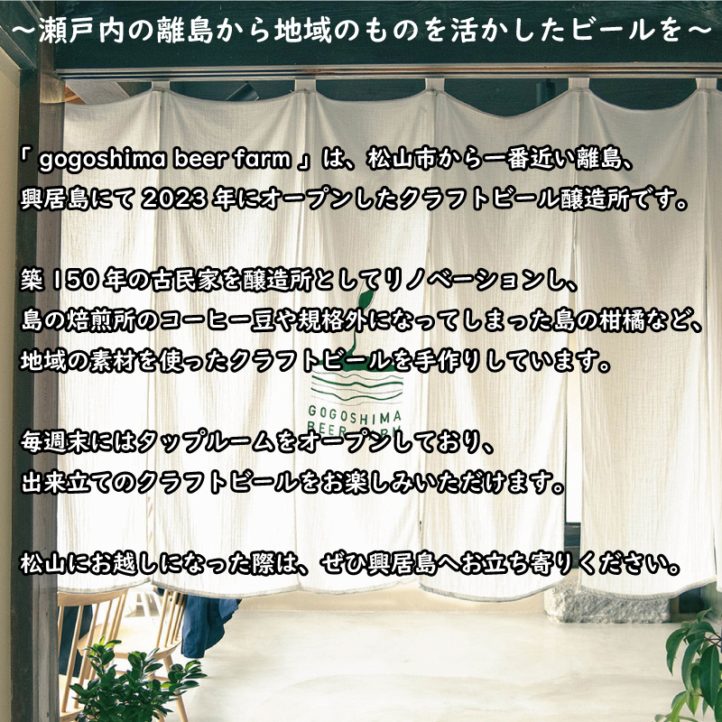 おまかせ興居島うまれのクラフトビール12本セット お酒 地ビール ご当地 ビール アルコール セット 愛媛県 松山市