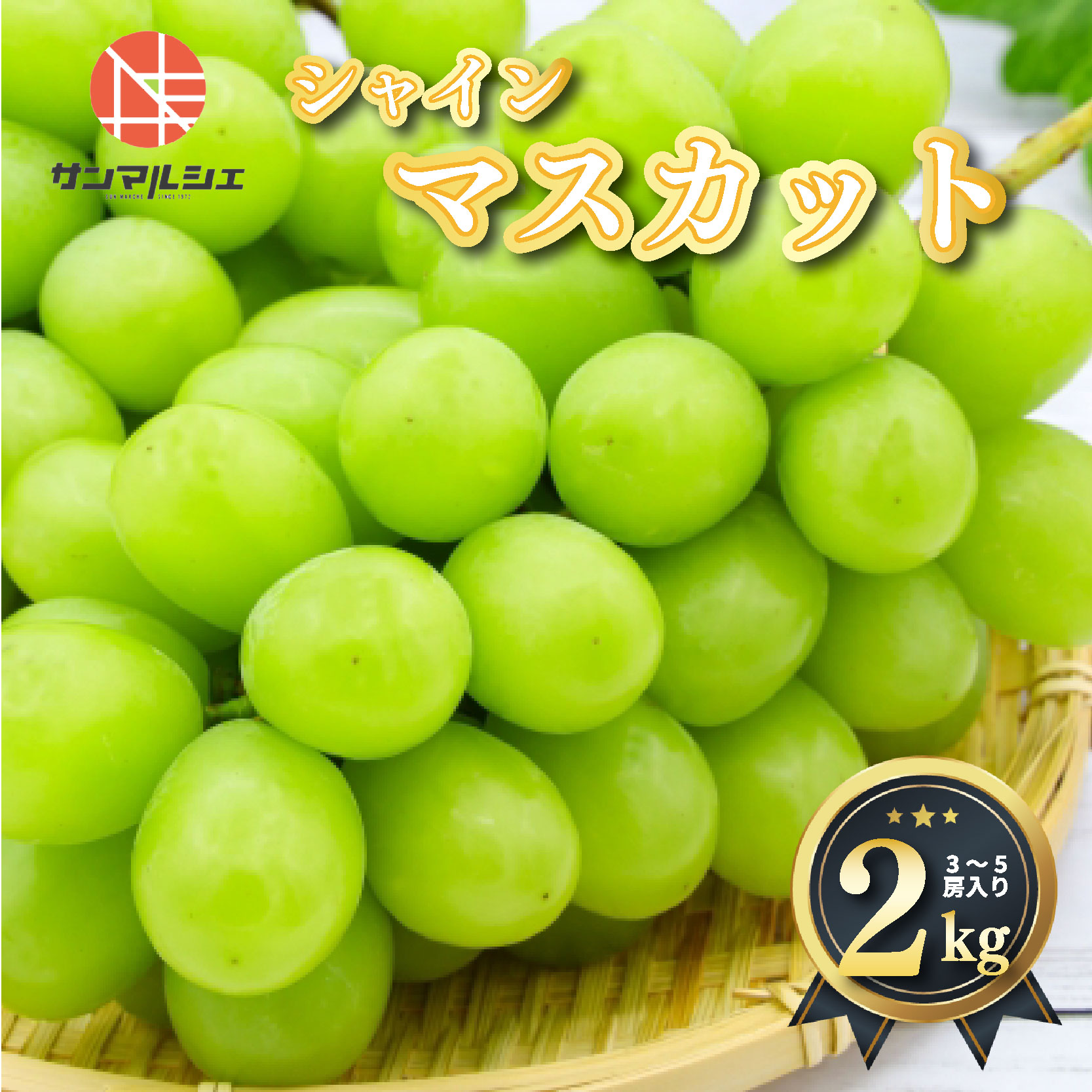 シャインマスカット 約2kg ( 3～5房 ) 青秀 以上 冷蔵 愛媛県産 松山 伊台