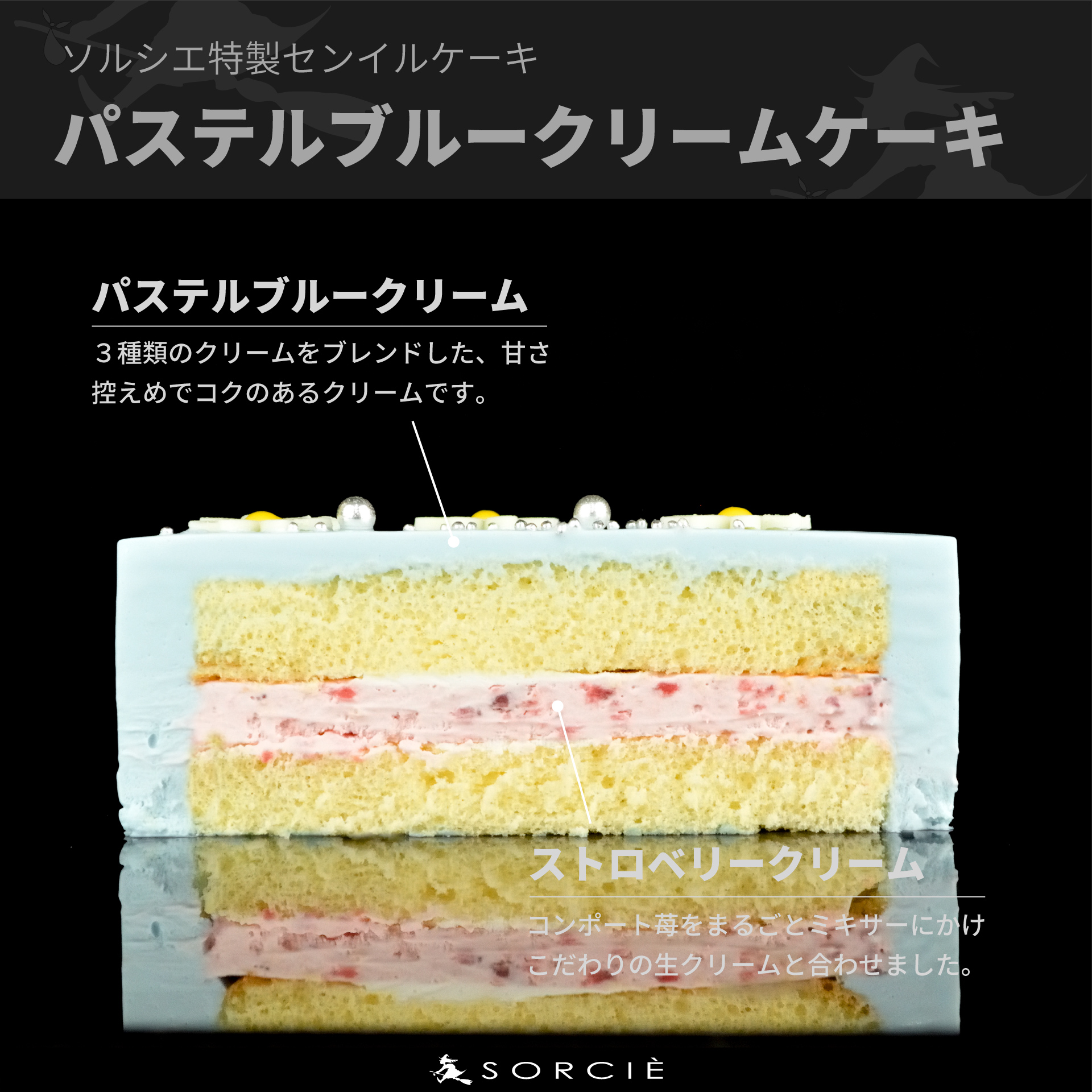 【着日指定可】クリスマスケーキ センイルケーキ 4号 直径13.5cm 2人〜4人分 285g 【クリスマス飾り付】【パステルブルー】 スイーツ ギフト | デザート ケーキ お菓子 洋菓子 冷凍 着日指定 お誕生日 誕生日 ギフト お祝い 愛媛県 松山市