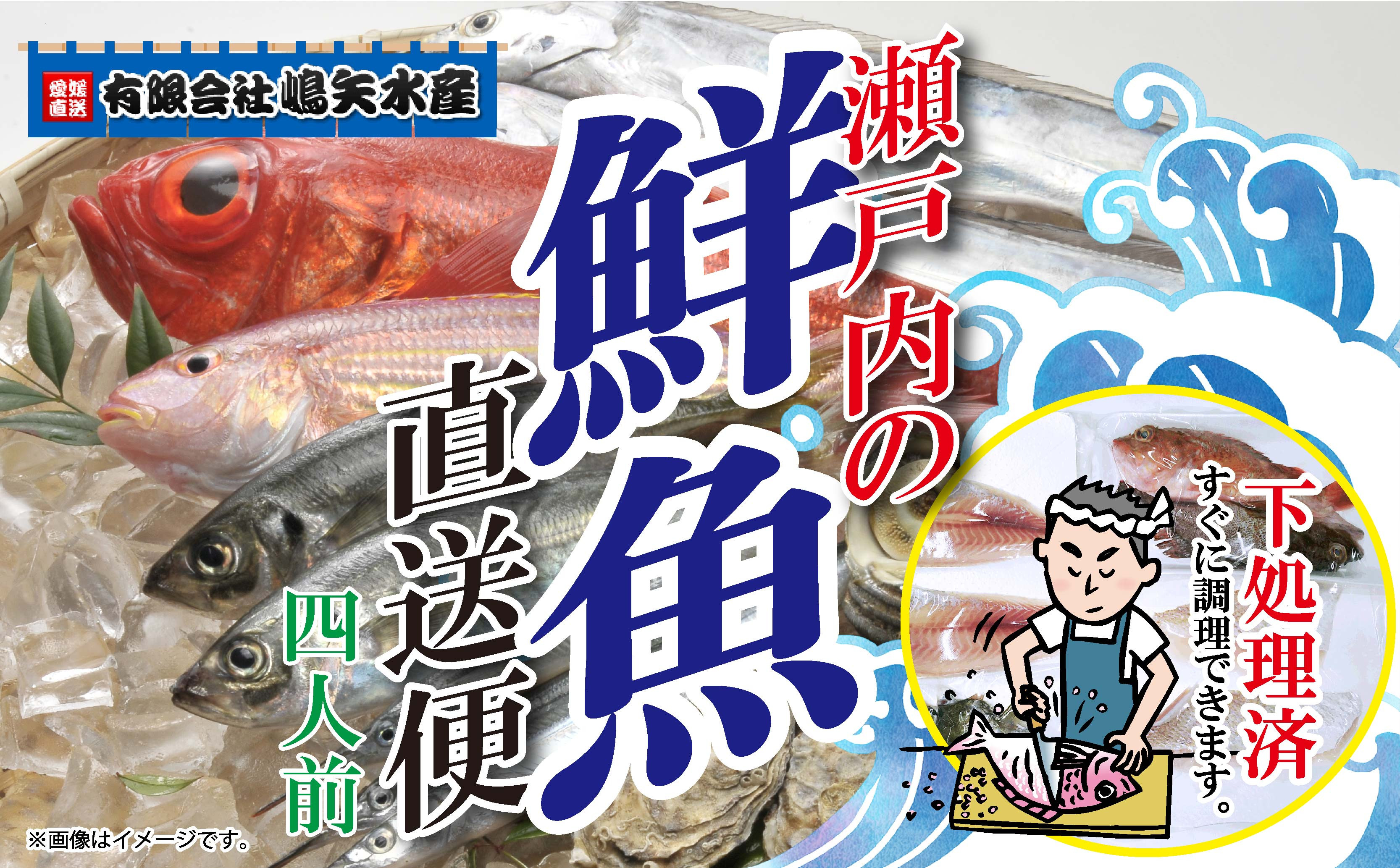 【嶋矢水産】 瀬戸内の鮮魚 直送便 下処理済み 産地直送 20000円 台 四人前 刺身 煮魚 焼き魚 瀬戸内海 愛媛 松山 老舗 魚 人気 イサキ タイ 鯛 ワカナ サワラ 鰆 炙り メバル オコゼ イサキ チダイ タチウオ