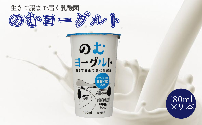 180ml のむヨーグルト 9 本入 | ヨーグルト 飲むヨーグルト 飲み物 詰め合わせ のむよーぐると セット ドリンク ドリンクタイプ 朝食 飲料 お取り寄せ 愛媛県 松山市