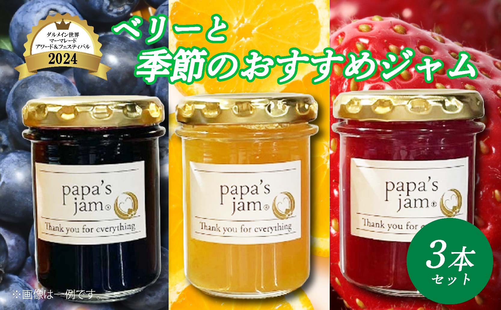 ベリーと季節のおすすめジャム3本セット 手作り ジャム パン ヨーグルト 料理 サラダ 菓子 papa'sjam 愛媛 松山