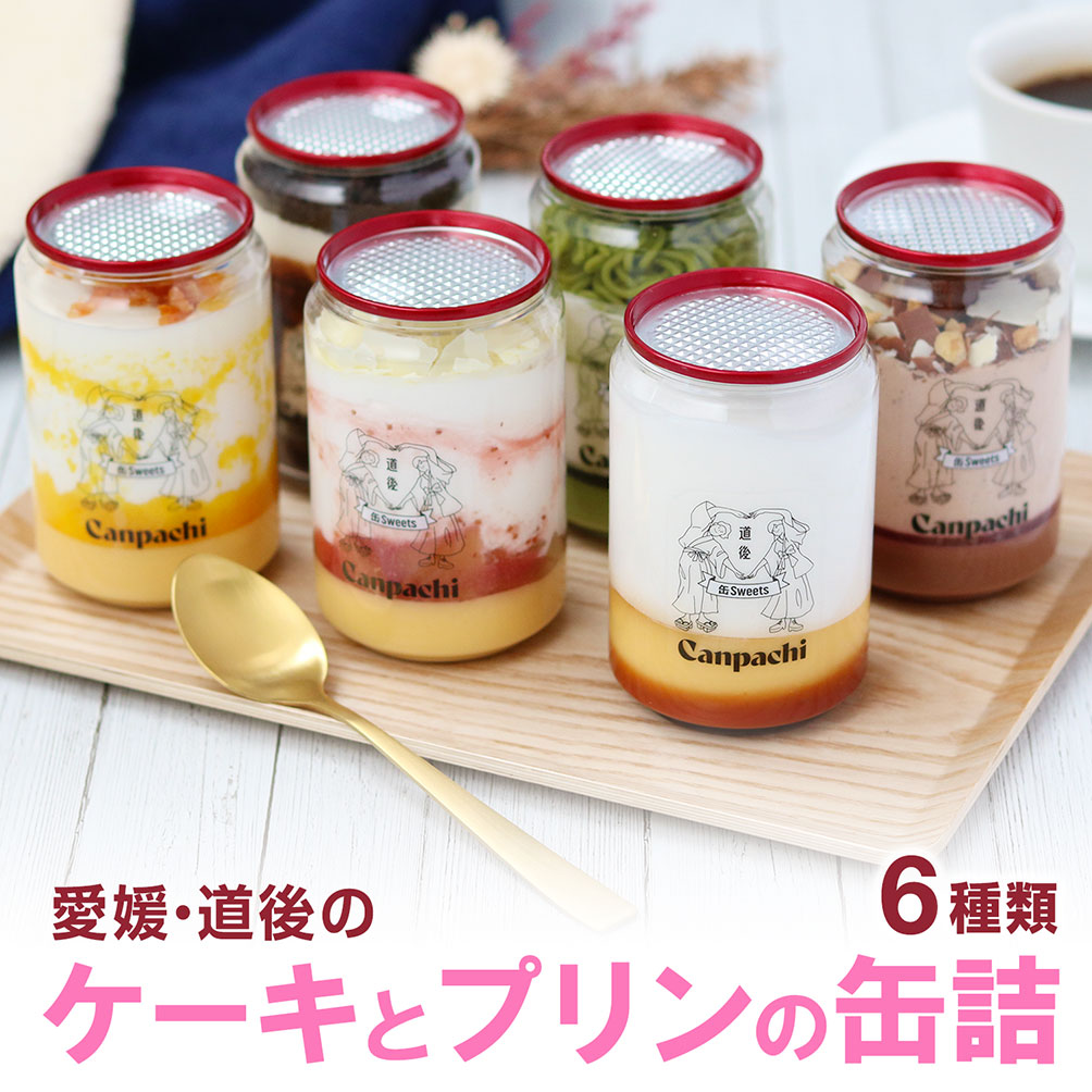 愛媛・道後のケーキとプリンの缶詰 6種類 |  スイーツ 詰め合わせ ギフト ケーキ プリン ティラミス みかん チーズケーキ 抹茶 モンブラン チョコレート お菓子 道後スイーツ ケーキ缶 プリン缶詰  道後温泉お土産 お取り寄せスイーツ ご当地スイーツ 缶詰ケーキ  愛媛スイーツ プレゼント  デザート缶詰 愛媛特産品  送料無料 ふるさと納税 お中元 お歳暮  愛媛県 松山市