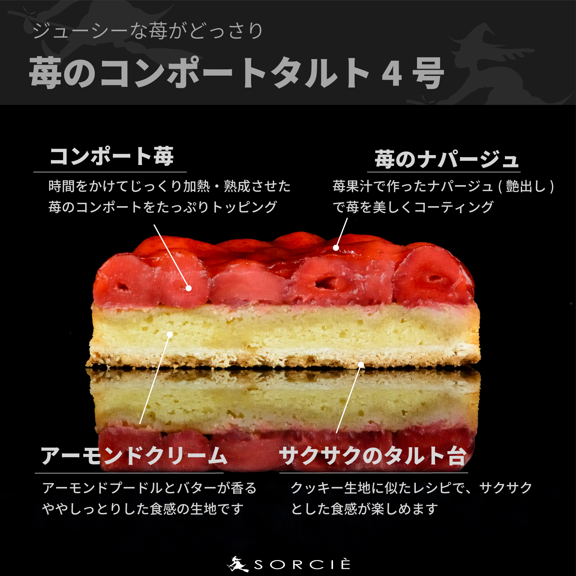 【着日指定可】苺のコンポート タルトケーキ 4号 直径12cm 2人〜3人分 約250g | デザート ケーキ お菓子 ケーキ 洋菓子 冷凍 着日指定できるケーキ お誕生日 誕生日 ギフト お祝い 愛媛県 松山市 お祝いのケーキ 誕生日ケーキにも！ タルトケーキ けーき