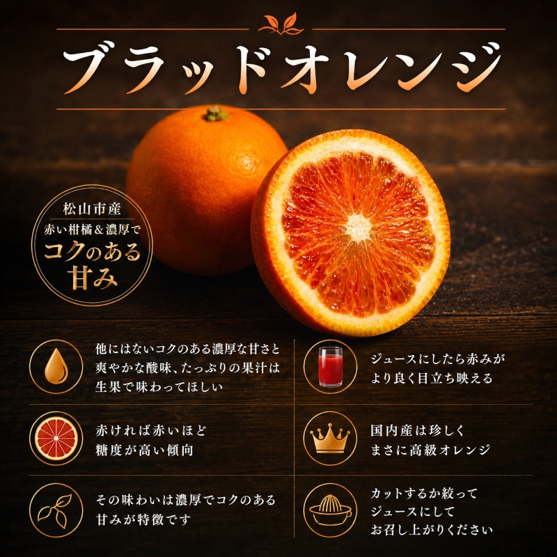 【2027年3月中旬頃から順次発送】 ブラッドオレンジ 3kg   愛媛 タロッコ 果物 ビタミン 健康 フルーツ 柑橘 農家直送 産地直送 数量限定  松山  くだもの 果実 有名 みかん 愛媛県産 瀬戸内 デザート スイーツ おすすめ 国産 青果 酸味 果汁 果肉 蜜柑 ミカン あかい 松山市産みかん 甘い 美味しい お取り寄せ グルメ ギフト 期間 ご当地 愛媛県 松山市