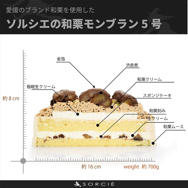 【着日指定可】誕生日ケーキ 和栗 モンブラン ホールケーキ 5号 直径16cm 4人〜6人分 700g 【バースデー飾り付】 スイーツ ギフト | デザート ケーキ お菓子 洋菓子 冷凍 着日指定 お誕生日 誕生日 ギフト お祝い 愛媛県 松山市
