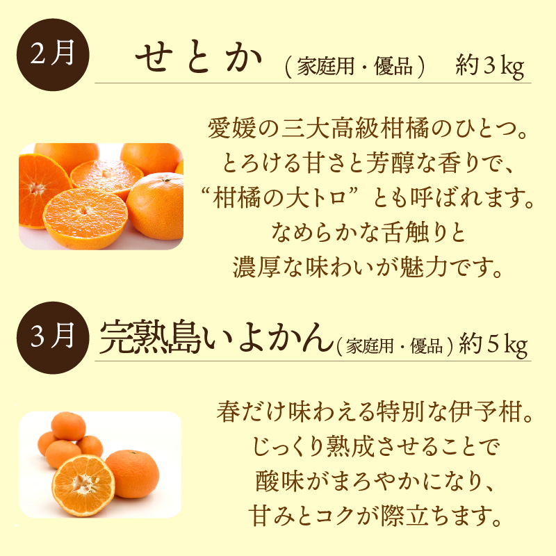 【全4回定期便】 農家の一押し！ セレクト定期便 | 愛果28号 石地みかん せとか 完熟島いよかん 温州みかん セット ていきびん 定期便 紅まどんな 紅マドンナ 同品種 あいか 柑橘 みかん 蜜柑 mikan かんきつ  愛媛県 松山市 ココオ Koko'o 
