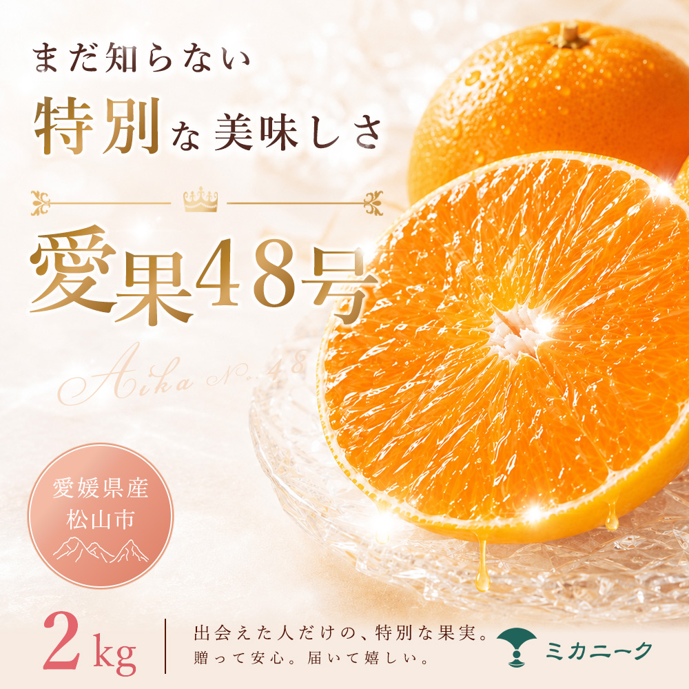 【知る人ぞ知る】 幻の新品種 【愛果48号】 2kg 愛媛県産 国産 【2027年2月下旬頃から順次発送】 | 日本 みかん 愛果48号 あいか  蜜柑 アイカ 柑橘 果物 愛媛のみかん くだもの 贈答 フルーツ ご家庭用 数量限定 愛媛県産 ミカン 愛媛県 松山市