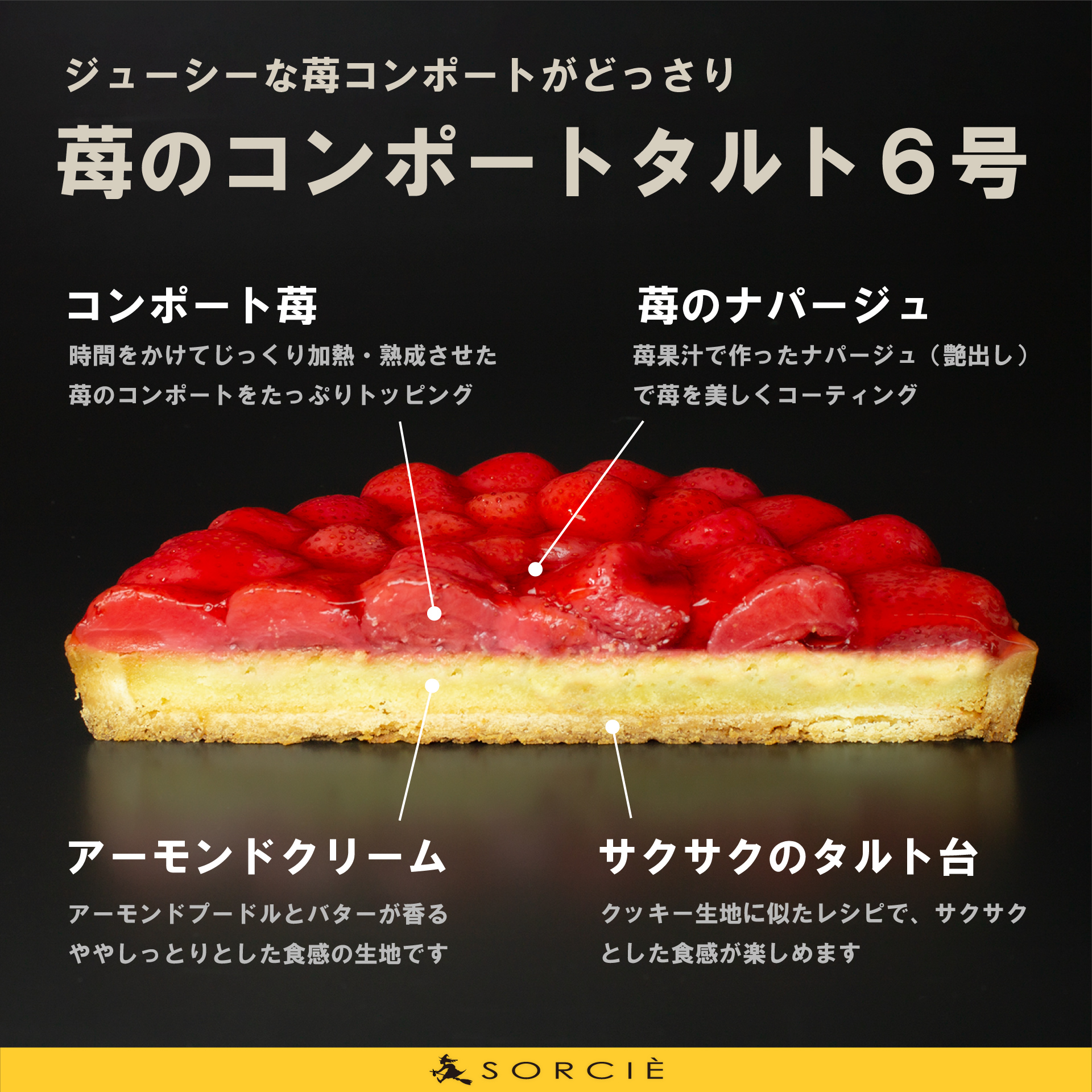 【着日指定可】誕生日ケーキ 苺 のコンポート タルトケーキ 6号 直径19cm 6人〜8人分 720g 【バースデー飾り付】 スイーツ ギフト いちご | デザート ケーキ お菓子 洋菓子 冷凍 着日指定 お誕生日 誕生日 ギフト お祝い 愛媛県 松山市