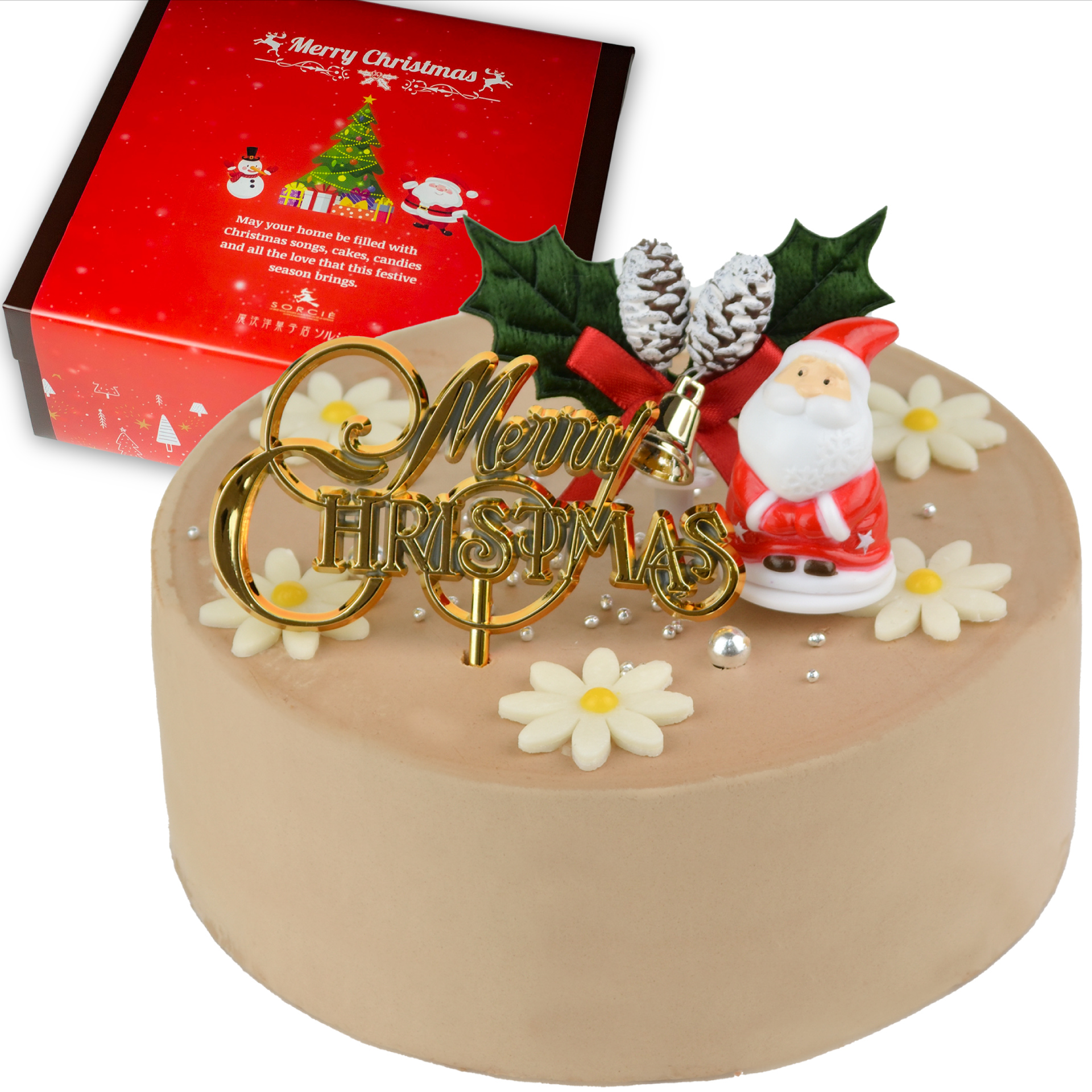 【着日指定可】クリスマスケーキ センイルケーキ 4号 直径13.5cm 2人〜4人分 285g 【クリスマス飾り付】【チョコレートクリーム】 スイーツ ギフト | デザート ケーキ お菓子 洋菓子 冷凍 着日指定 お誕生日 誕生日 ギフト お祝い 愛媛県 松山市