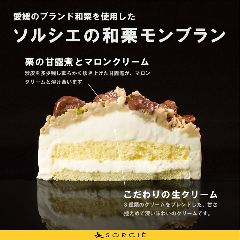 【着日指定可】クリスマスケーキ 和栗 モンブラン ホールケーキ 4号 直径13.5cm 2人〜4人分 470g 【クリスマス飾り付】 スイーツ ギフト | デザート ケーキ お菓子 洋菓子 冷凍 着日指定 お誕生日 誕生日 ギフト お祝い 愛媛県 松山市