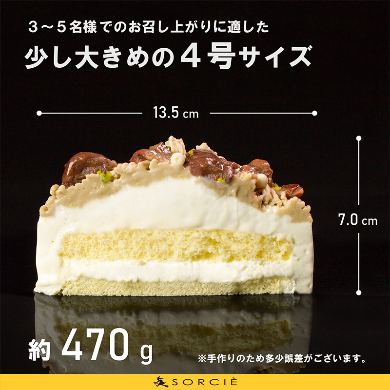 【着日指定可】クリスマスケーキ 和栗 モンブラン ホールケーキ 4号 直径13.5cm 2人〜4人分 470g 【クリスマス飾り付】 スイーツ ギフト | デザート ケーキ お菓子 洋菓子 冷凍 着日指定 お誕生日 誕生日 ギフト お祝い 愛媛県 松山市
