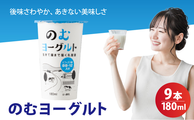 180ml のむヨーグルト 9 本入 | ヨーグルト 飲むヨーグルト 飲み物 詰め合わせ のむよーぐると セット ドリンク ドリンクタイプ 朝食 飲料 お取り寄せ 愛媛県 松山市
