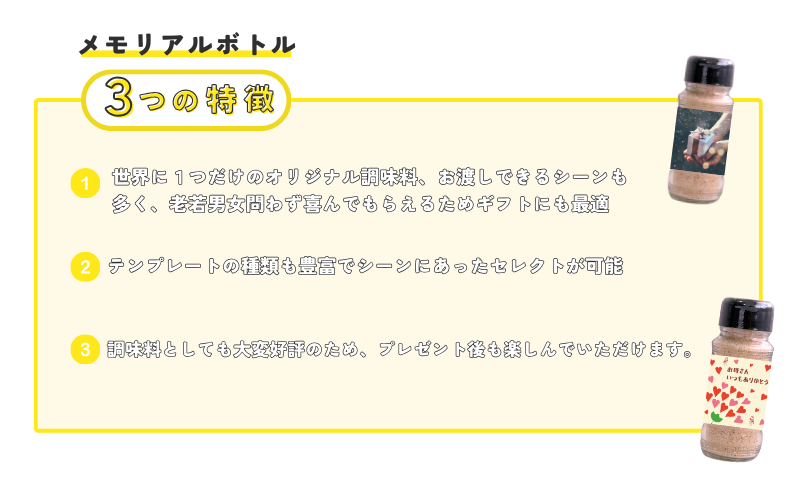 メモリアルボトル【世界に一つだけのプレゼント】 記念日 お祝い プレゼント ギフト 贈答用 お祝い事