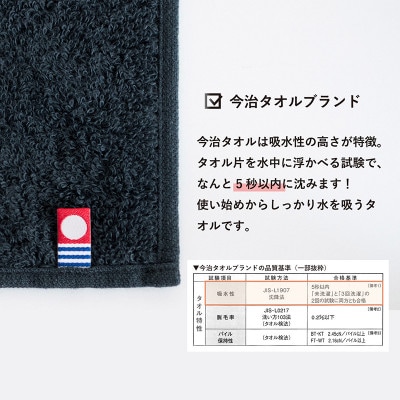 (今治タオル)今治ベーシックタオル　ハンカチタオル　5枚セット ネイビー【I002130HT5NV】【1667816】