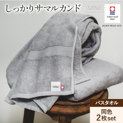 (今治タオル)しっかりサマルカンド バスタオル 2枚セット ブルー【ID05380BLBL】【1610128】