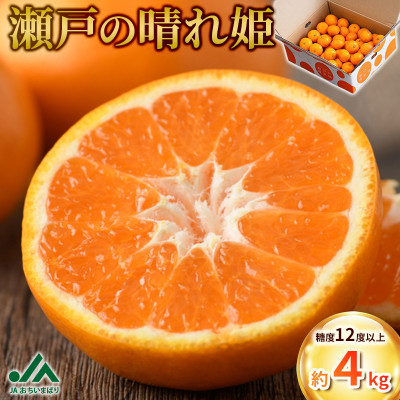 【先行受付】JAおちいまばり 瀬戸の晴れ姫(はれひめ)4kg、12月〜1月に発送【1086043】