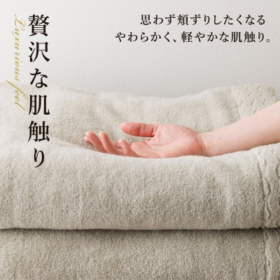 (今治タオル)上質無撚糸タオルケット 1枚 グレーベージュ【I004500KT1GYBE】【1729053】