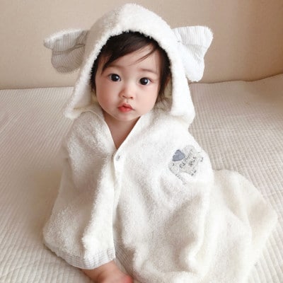 ( 今治タオル ) フラッフィー ベビーギフト (グレー・ぞう) 【ID05570】【1268592】