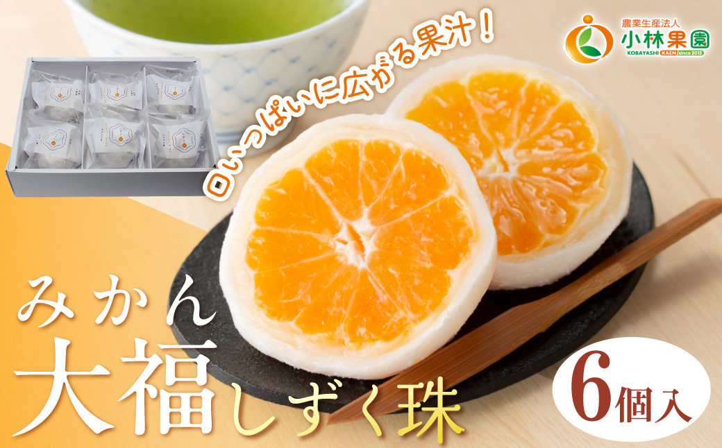 “本物産地の味” みかん大福「しずく珠(だま)」口いっぱいに広がる果汁!【C24-11】 YWTAD006