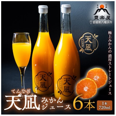 【砂糖・保存料・甘味料すべて不使用】愛媛みかんジュース「天凪」　720ml　6本【H98-4】【1711271】