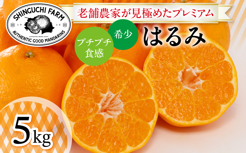 老舗農家が見極めたプレミアム【はるみ5kg】【希少・プチプチ食感】【D70-131】【1684364】 YWTK130