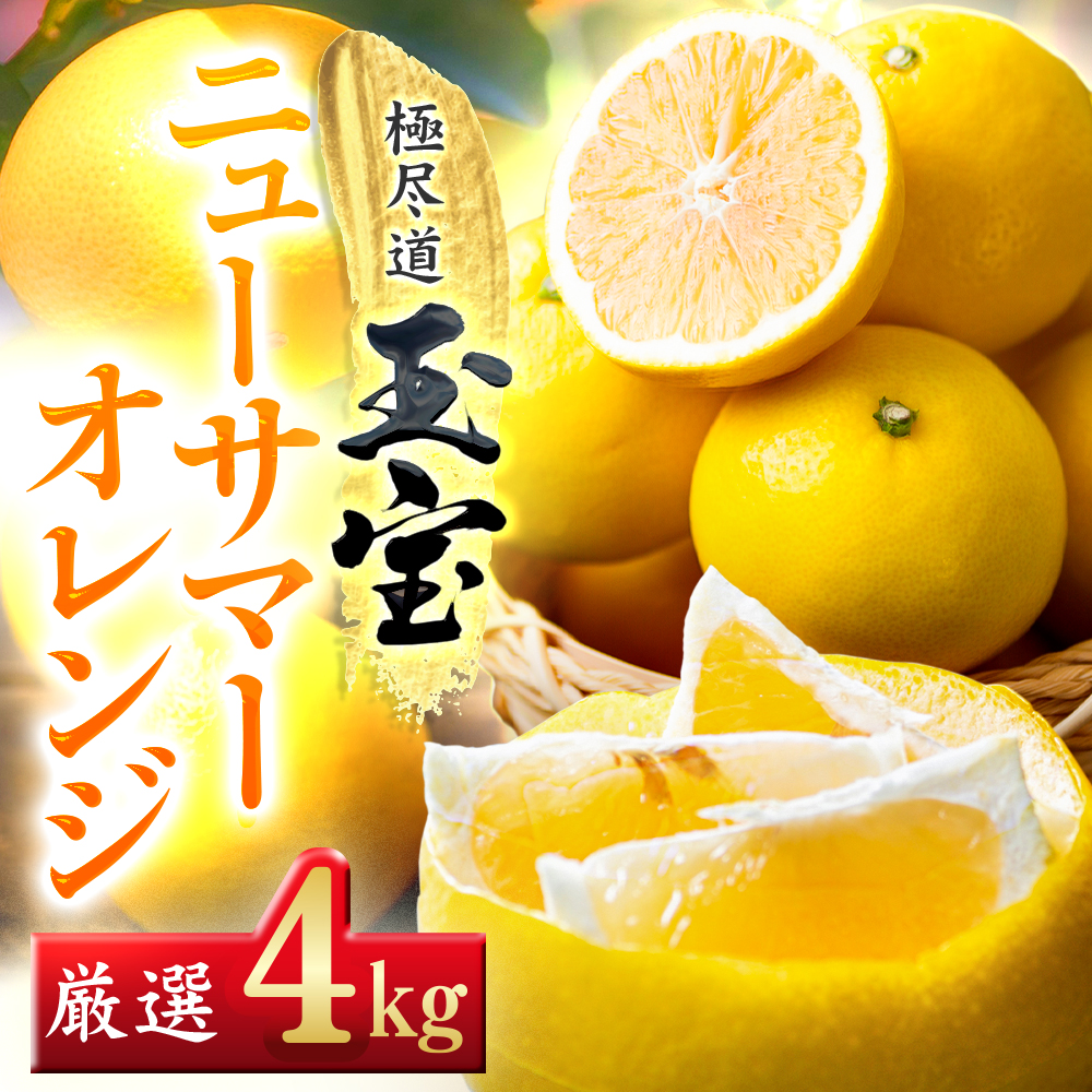 【愛媛名産】玉宝ニューサマーオレンジ　4kg【C64-37】【1510858】 YWTY026