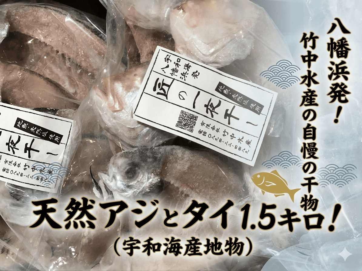竹中水産の「匠の一夜干し」選りすぐり人気の2種!(真鯛と真あじ)計約1.5キロ【D22-233】【配送不可地域：離島】【1070933】 YWTM051