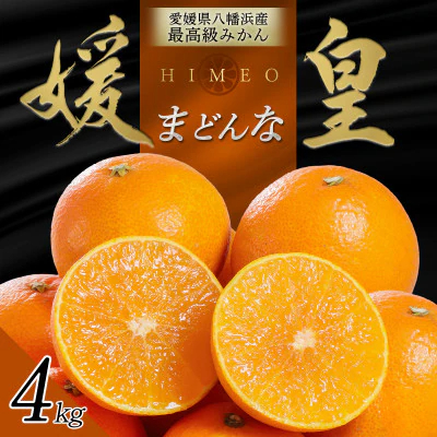 最高級みかん 媛皇 まどんな 4kg 愛媛県 八幡浜市 西宇和地区 希少品種【E25-368】【1717440】 YWTAP309