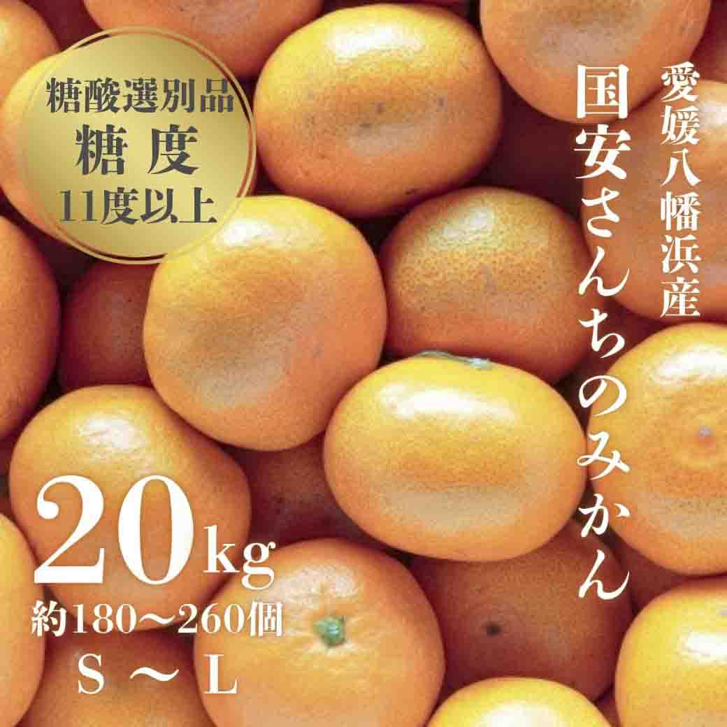 【糖度11度以上 酸1.0以下 糖酸選別品】愛媛みかん 20kg【H20-83】【1623267】 YWTI078