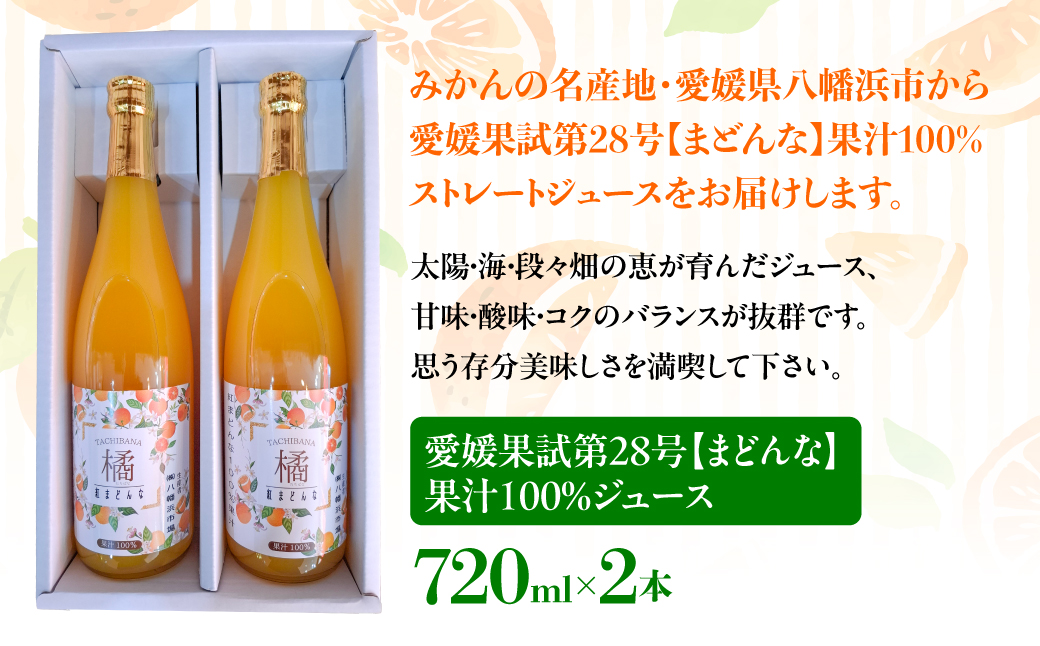 【まどんな】果汁100%ジュース2本セット【C76-18】【1707395】 YWTAB012