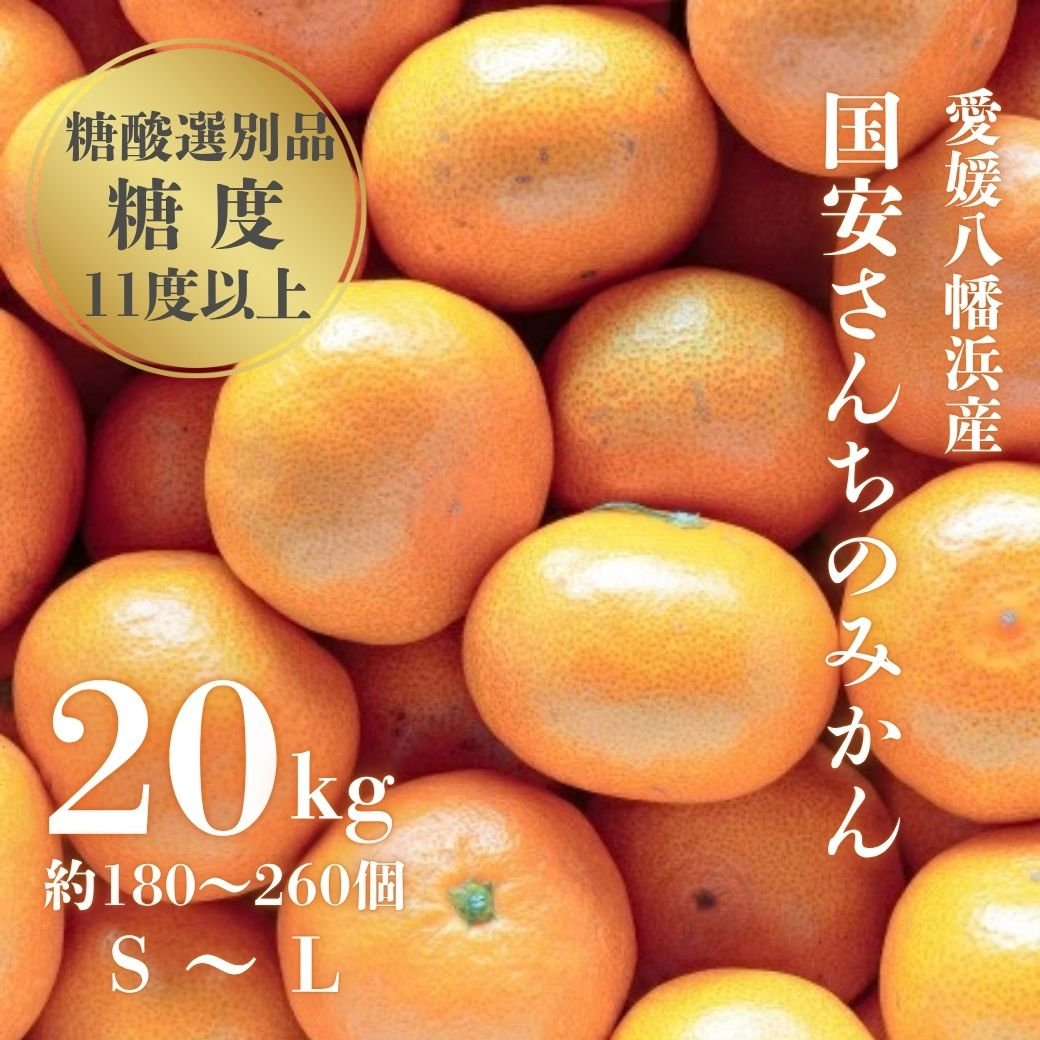 【糖度11度以上 酸1.0以下 糖酸選別品】愛媛みかん 20kg【H20-83】【1623267】 YWTI078
