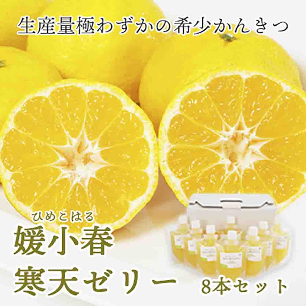 愛媛でしか栽培できない希少柑橘 媛小春(ひめこはる)寒天ゼリー8本セット 【C25-82】【1305617】 YWTAP043