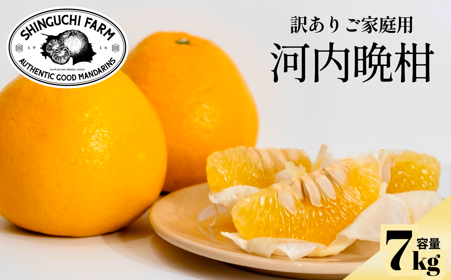 【先行受付】【太陽の恵みをギュッと凝縮】河内晩柑 訳あり 7kg 愛媛県産【D70-45】【1537315】 YWTK045