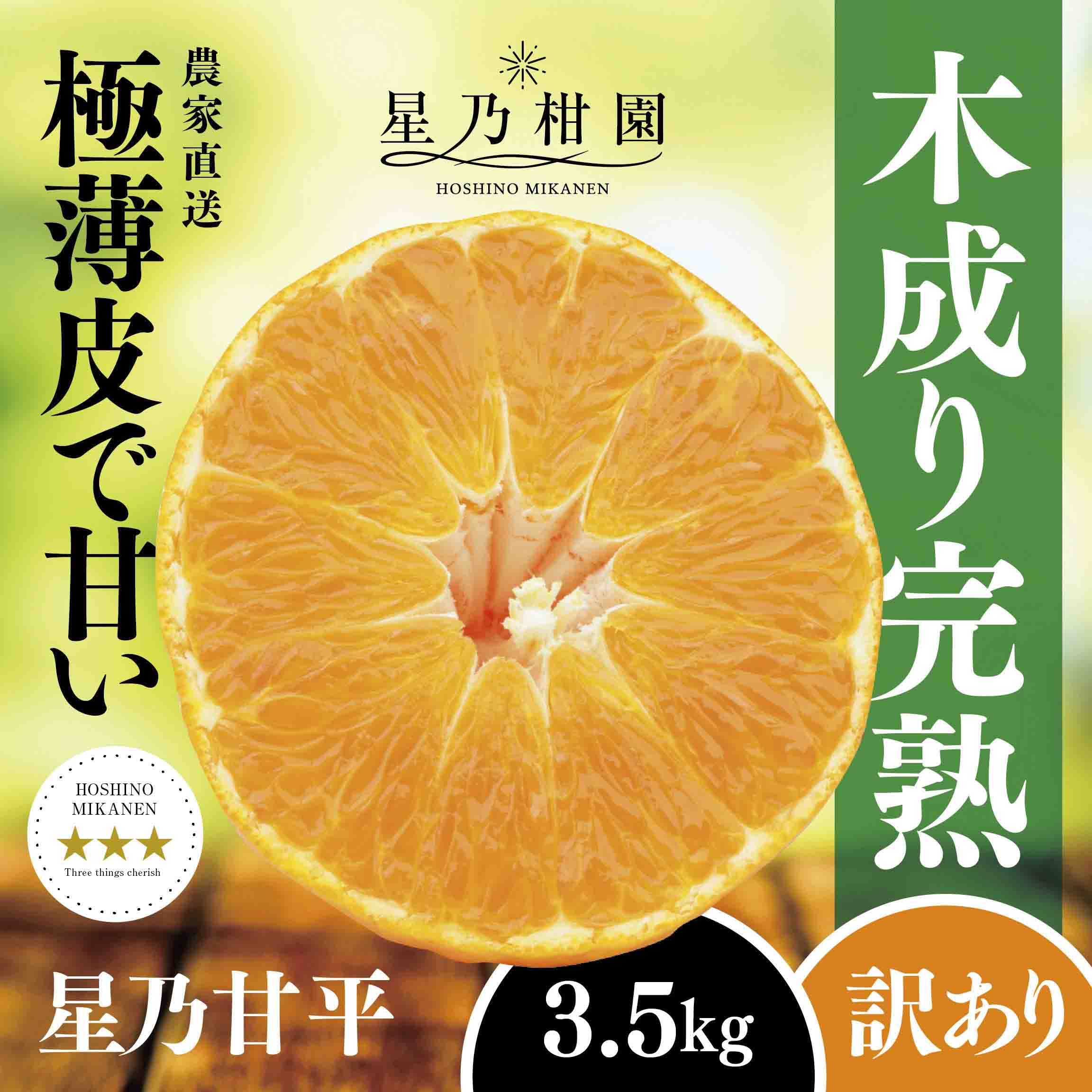 【訳あり】星乃みかん園の甘平(3.5kg)【D45-95】【1625779】 YWTAZ057