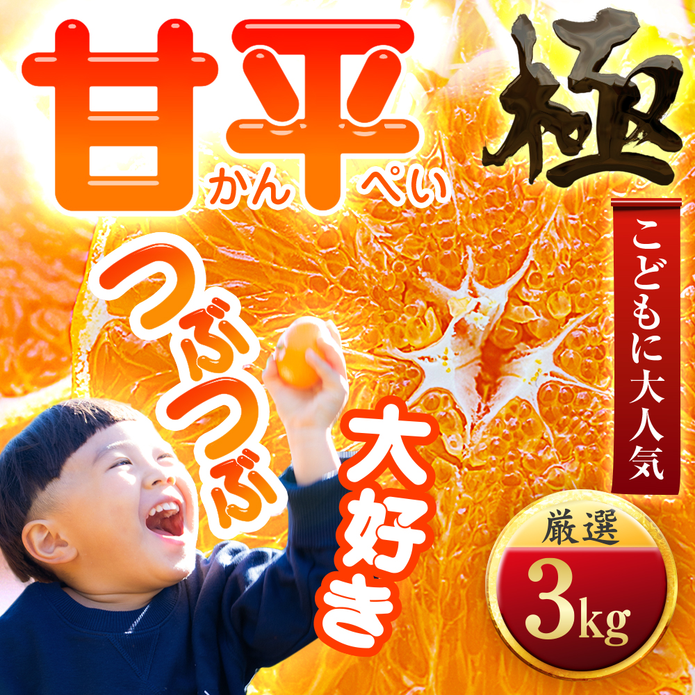 【甘みぎっっしり!】シャキシャキ甘い♪♪【甘平】3kg【E49-64】【1509767】 YWTZ056